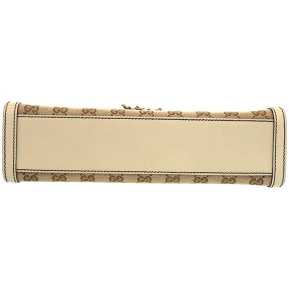 GUCCI Authentic Cream Leather Horsebit Shoulder Bag - Picture 3 of 8